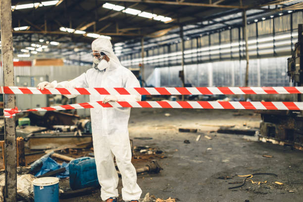 Professional Sewage Cleanup technician working in Avenal, CA